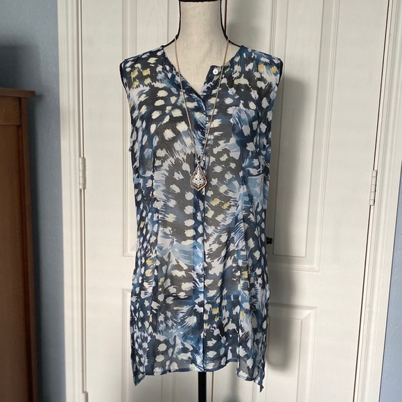 CAbi Avery sheer flowing tunic Sz M - Picture 2 of 8